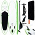 Juego de tabla paddle surf inflable verde y