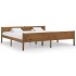 Estructura de cama madera maciza pino marrón miel 200x200