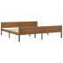 Estructura de cama madera maciza pino marrón miel 200x200