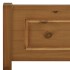 Estructura de cama madera maciza pino marrón miel 200x200