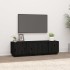 Mueble de TV madera maciza de pino negro 140x40x40