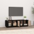 Mueble de TV madera maciza de pino negro 140x40x40