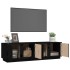 Mueble de TV madera maciza de pino negro 140x40x40