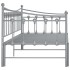 Estructura de sofá cama extraíble de metal gris 90x200