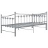 Estructura de sofá cama extraíble de metal gris 90x200