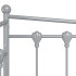 Estructura de sofá cama extraíble de metal gris 90x200