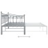 Estructura de sofá cama extraíble de metal gris 90x200