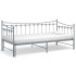 Estructura de sofá cama extraíble de metal gris 90x200