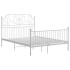 Estructura de cama de metal blanca 140x200