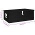 Caja de almacenaje de aluminio negro 90x47x33,5