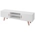 Mueble para TV MDF blanco brillante 150x35x48,5