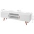 Mueble para TV MDF blanco brillante 150x35x48,5