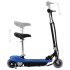 Patinete eléctrico con asiento azul 120