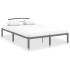 Estructura de cama de metal gris 140x200