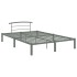 Estructura de cama de metal gris 140x200