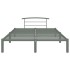 Estructura de cama de metal gris 140x200