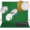 Kit de estudio fotográfico con set de luces, fondo y reflector