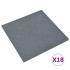 Losetas de goma protección de caídas 18 uds gris 50x50x3