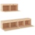 Muebles para TV 3 piezas madera maciza de