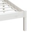 Estructura cama doble pequeña madera maciza blanco 120x190