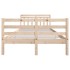 Estructura de cama doble pequeña de madera maciza 120x190