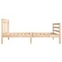 Estructura de cama doble pequeña de madera maciza 120x190