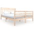 Estructura de cama de madera maciza 160x200