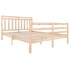 Estructura de cama de madera maciza 160x200