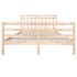 Estructura de cama de madera maciza 160x200