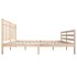 Estructura de cama de madera maciza 160x200