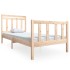 Estructura de cama madera maciza 100x200