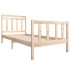 Estructura de cama madera maciza 100x200