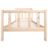 Estructura de cama madera maciza 100x200