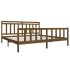 Estructura de cama de madera maciza marrón miel 200x200