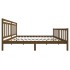 Estructura de cama de madera maciza marrón miel 200x200