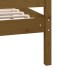 Estructura de cama de madera maciza marrón miel 200x200