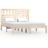 Estructura de cama madera maciza de pino 150x200