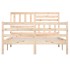 Estructura de cama madera maciza 140x190