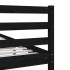 Estructura de cama madera maciza negro 90x200