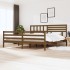 Estructura de cama madera maciza marrón miel 200x200