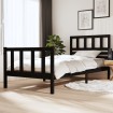 Estructura de cama madera maciza negro 100x200 cm