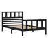 Estructura de cama madera maciza negro 100x200