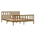 Estructura de cama de madera maciza marrón miel 120x200