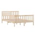 Estructura de cama de madera maciza 140x200