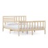 Estructura de cama de madera maciza 150x200