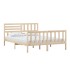 Estructura de cama de madera maciza 150x200