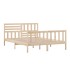 Estructura de cama de madera maciza 150x200