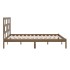 Estructura de cama madera maciza de pino marrón miel 200x200