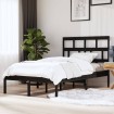 Estructura de cama madera maciza de pino negro 120x200 cm