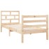 Estructura de cama individual pequeña madera maciza 75x190